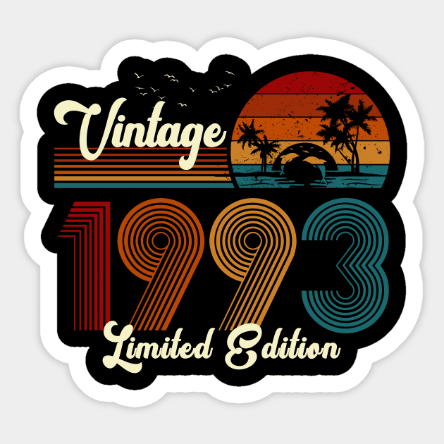 Vintage 1993 Shirt Limited Edition 27th Birthday Gift Sticker by Damsin